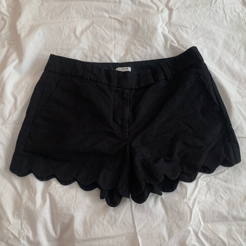 J. Crew | Scallop Linen Shorts
